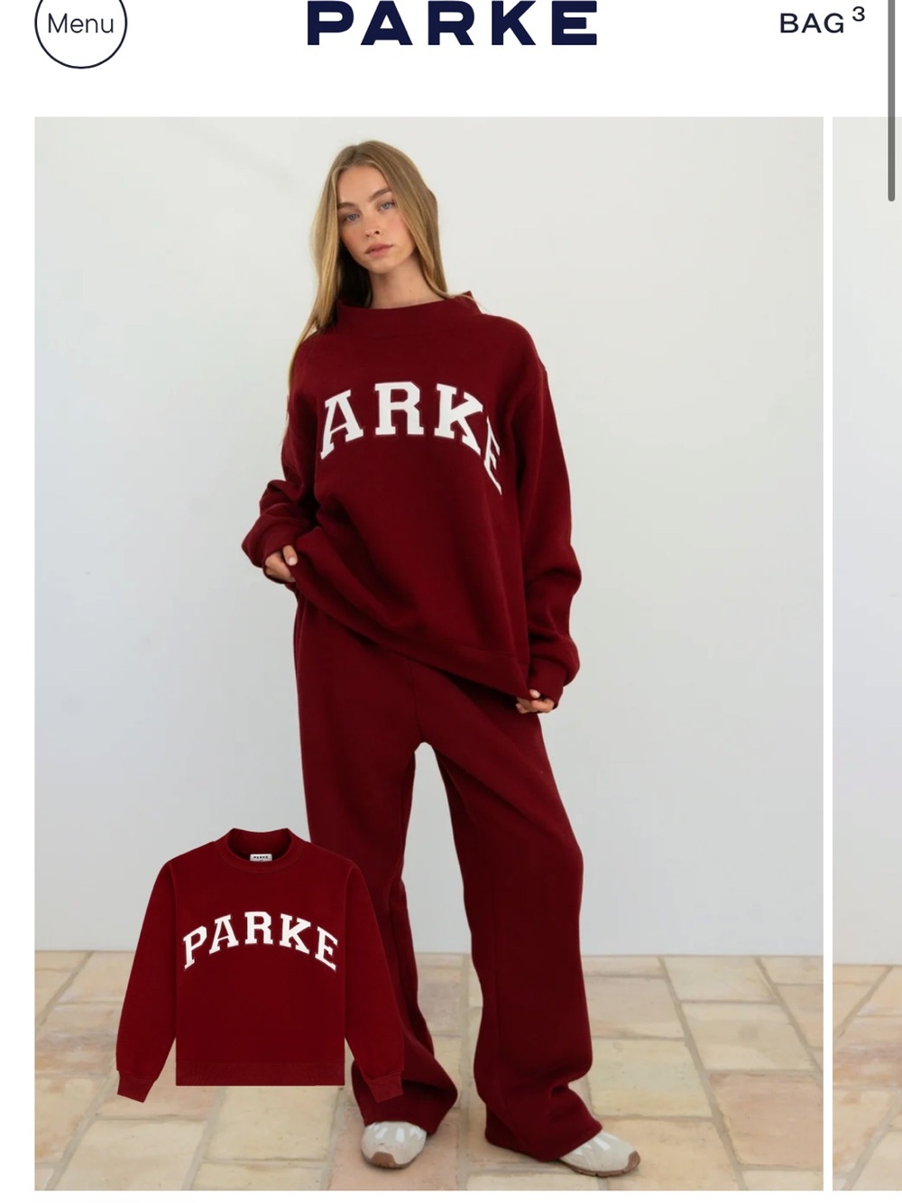 Parke Women's Maroon Mockneck